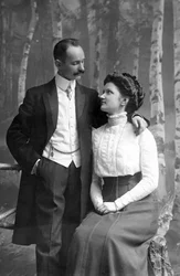 Pavel Zhukov avec son épouse Anna, fin du XIXe siècle